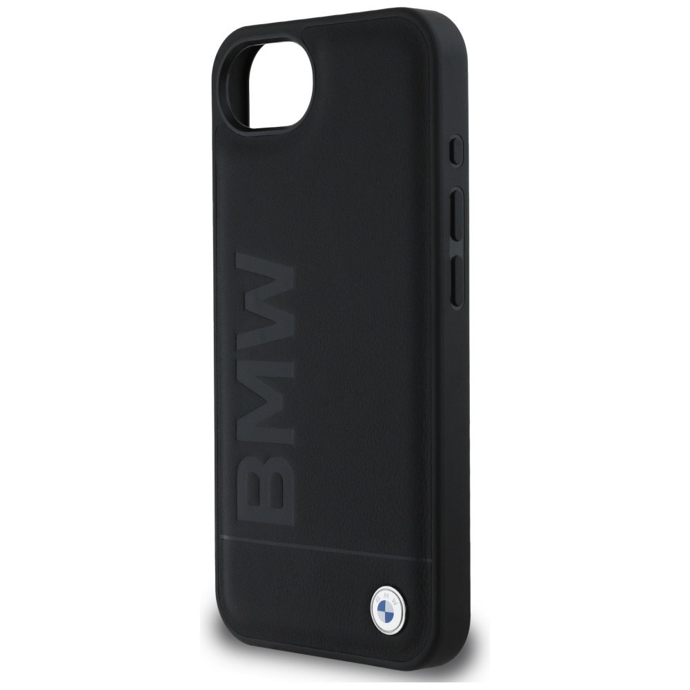 Etui BMW Leather Hot Stamp do iPhone 16e czarny